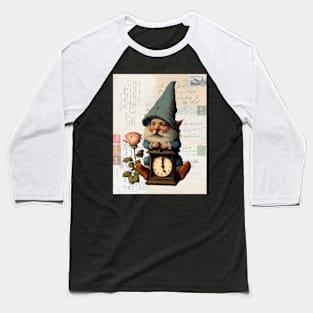 Vintage Gnome on Antique Postcards Baseball T-Shirt